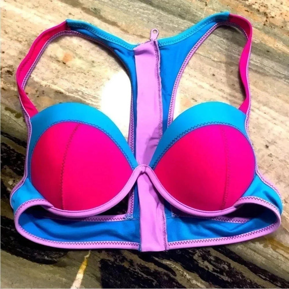 Tinibikini Colorblock Blue/Pink Bikini Sz Small - Picture 5 of 5
